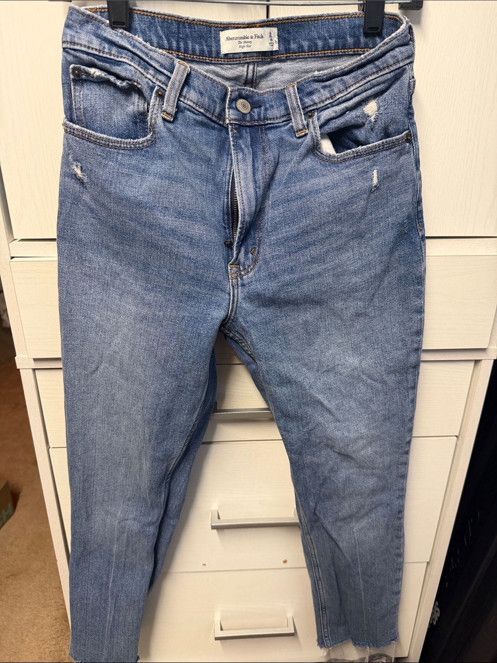 Abercrombie & Fitch Women's Light Blue Slim Jeans